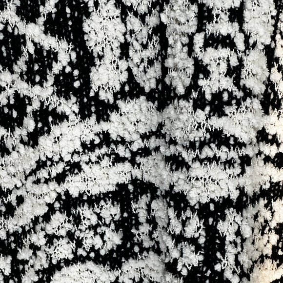 Solitaire by Ravi Khosla Black White High Neck Chunky Hand Knit Sweater xl - Picture 4 of 9